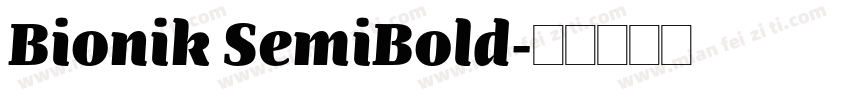 Bionik SemiBold字体转换